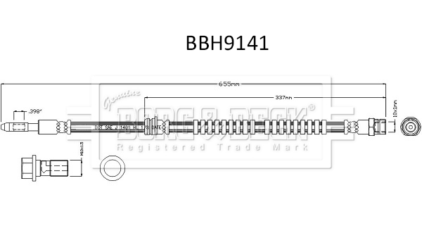 Borg & Beck BBH9141 Brake Hose
