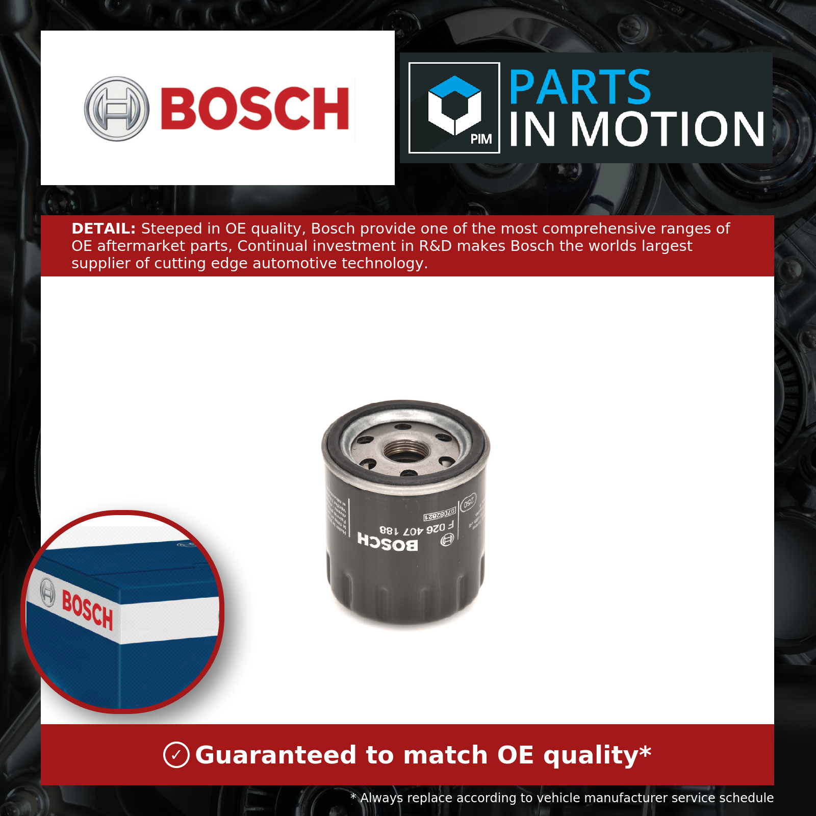 Bosch Oil Filter F026407188 [PM879195]