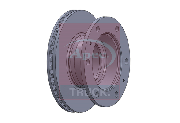 Apec DSK7043 CV Brake Disc Single Vented