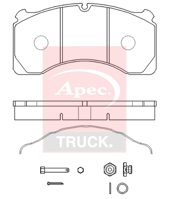 Apec PAD29124K Brake Pads Set