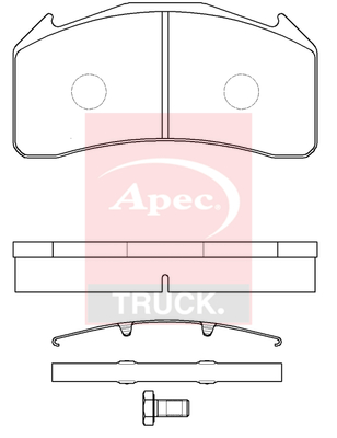 Apec PAD29136K Brake Pads Set