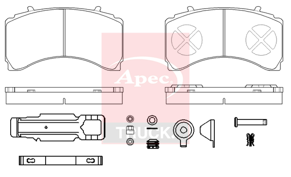 Apec PAD29244K Brake Pads Set
