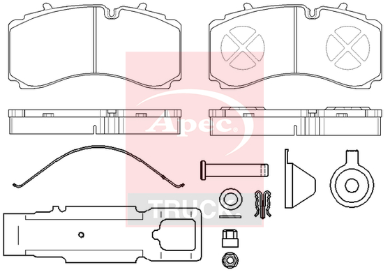 Apec PAD29328K Brake Pads Set