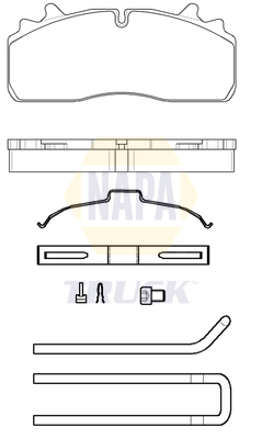 NAPA NTBP292841K Brake Pads Set