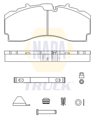 NAPA NTBP293311K Brake Pads Set
