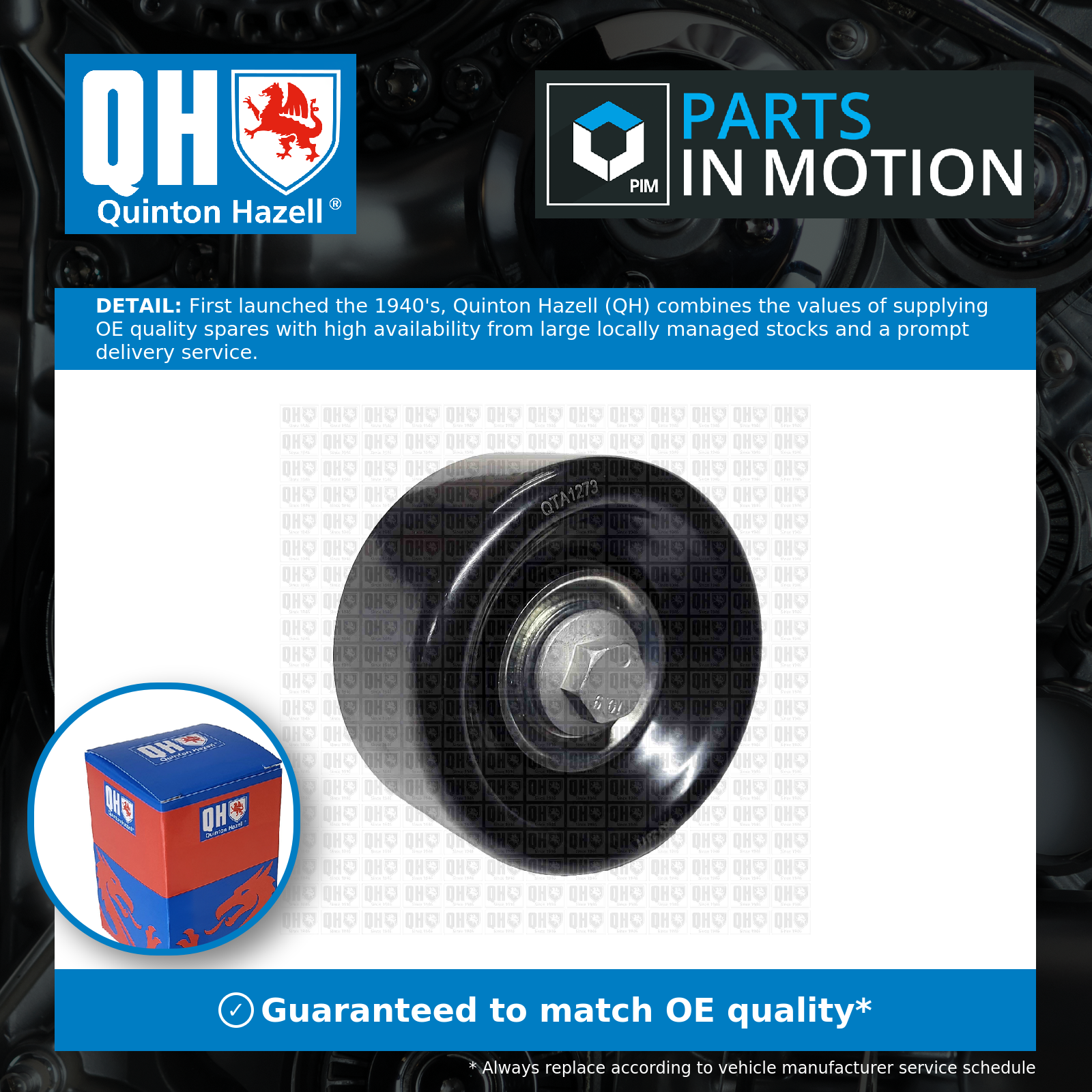 Quinton Hazell Aux Belt Idler Pulley QTA1273 [PM1491099]
