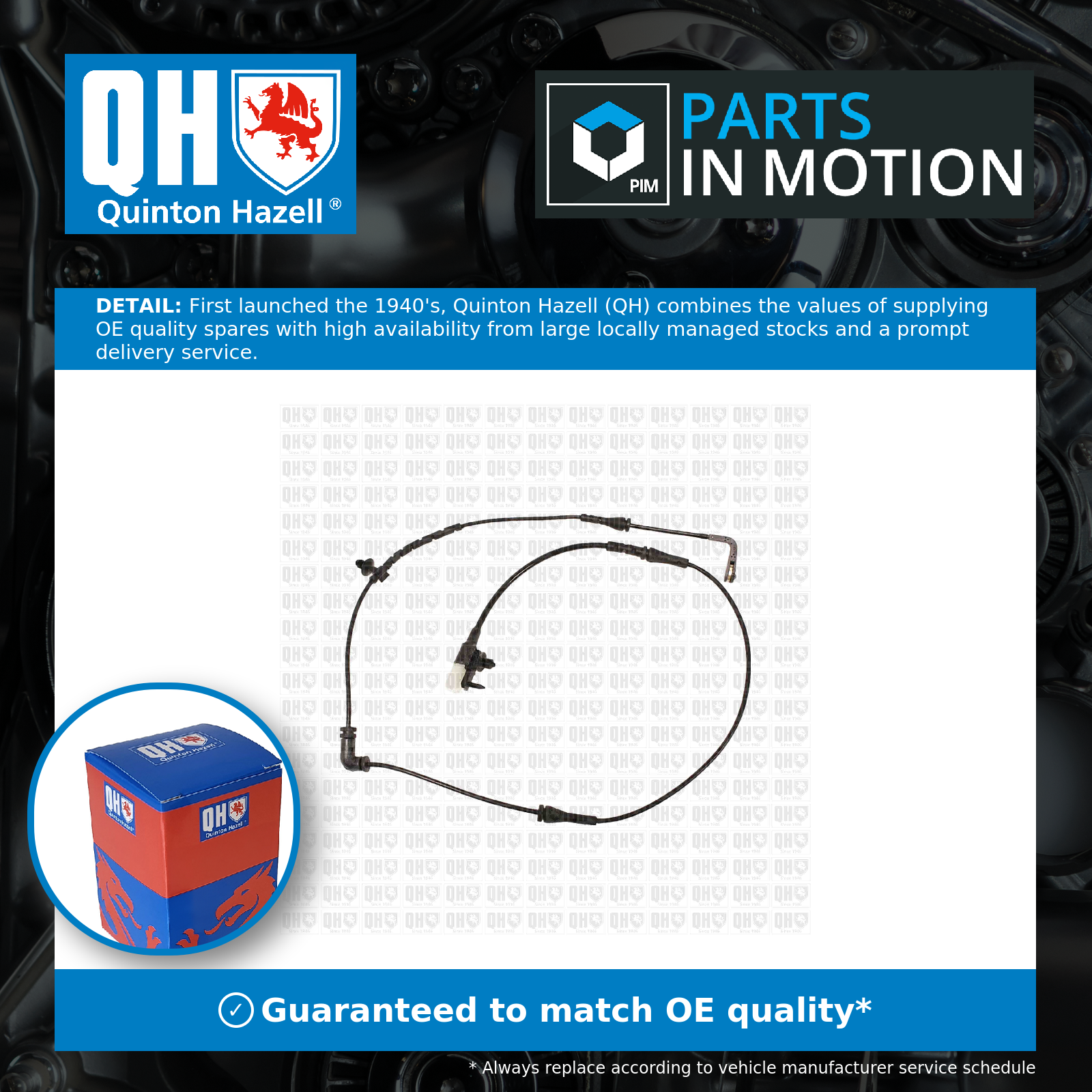 Quinton Hazell Brake Pad Wear Indicator Sensor Rear BWI1344 [PM2388829]