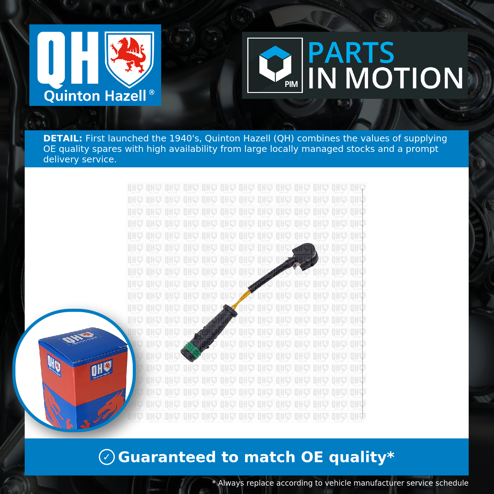 Quinton Hazell Brake Pad Wear Indicator Sensor Rear BWI1361 [PM2593673]