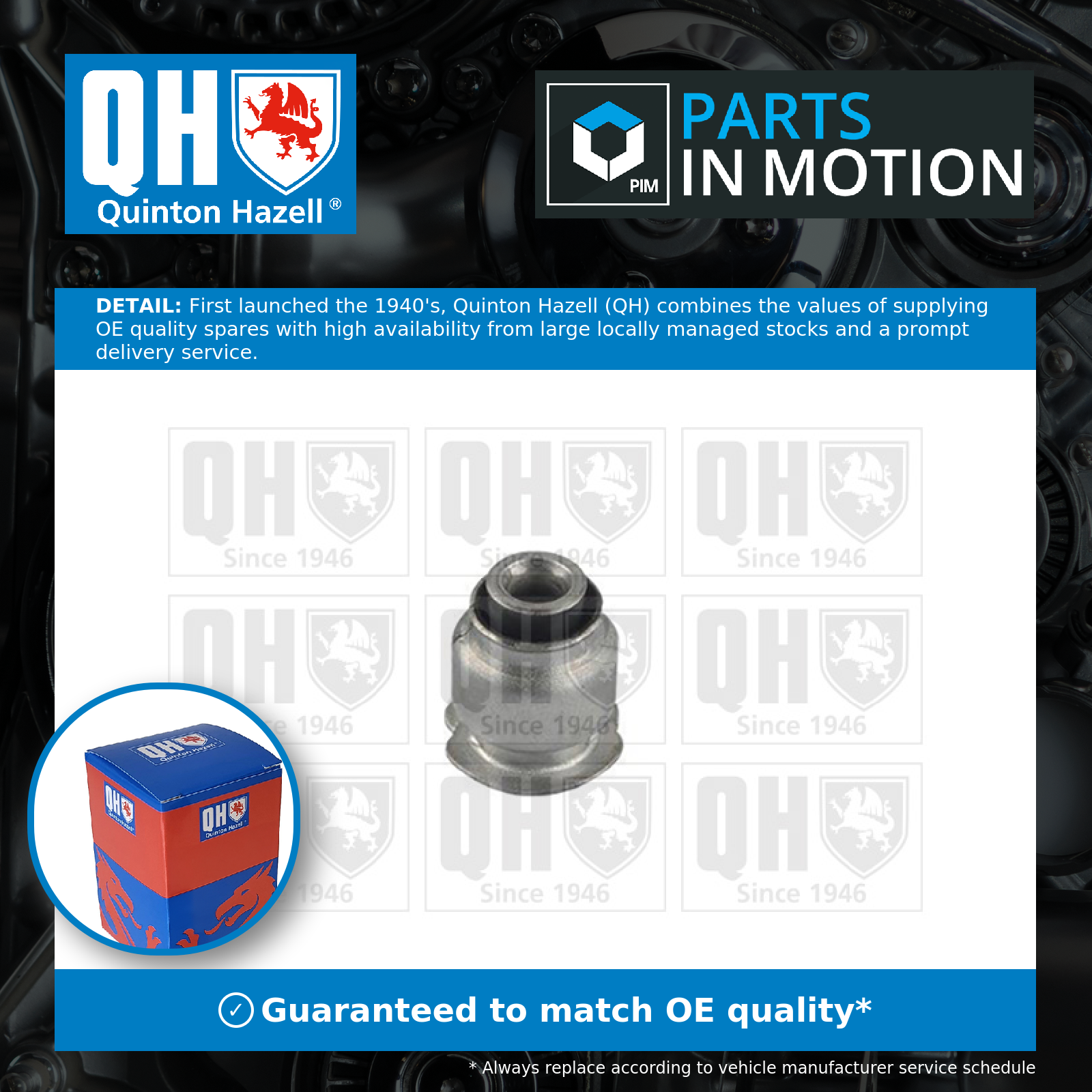 Quinton Hazell Wishbone / Control / Trailing Arm Bush Front Inner EMS8827 [PM2594415]