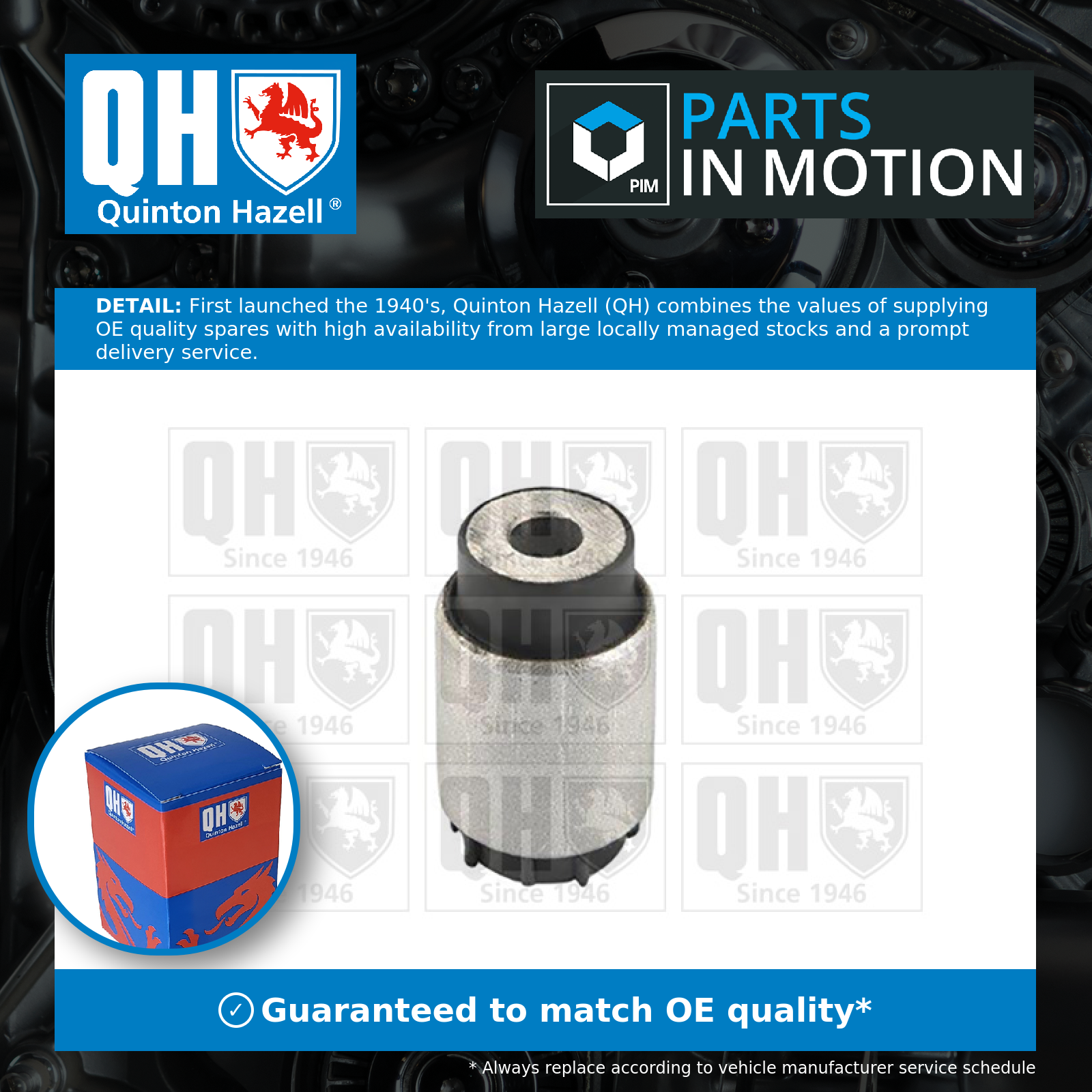 Quinton Hazell Wishbone / Control / Trailing Arm Bush Front Inner EMS8829 [PM2594417]