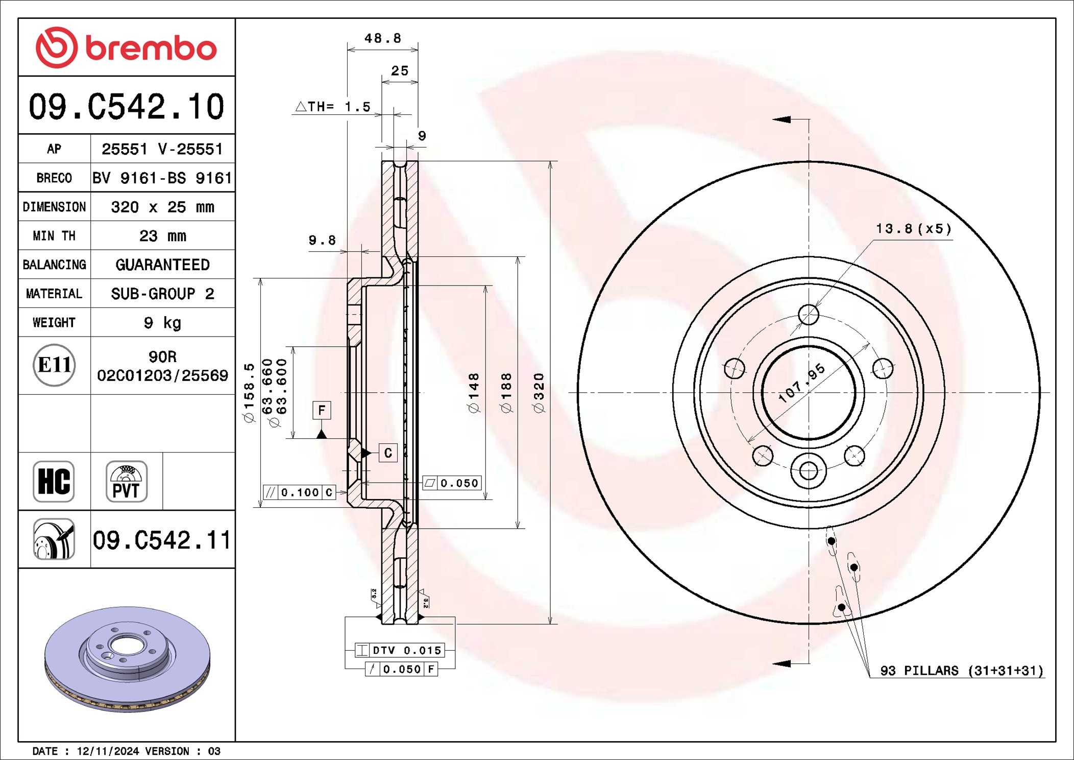 Brembo 09.C542.11