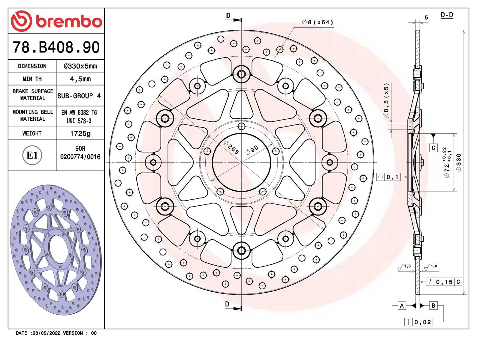 Brembo 78B40890