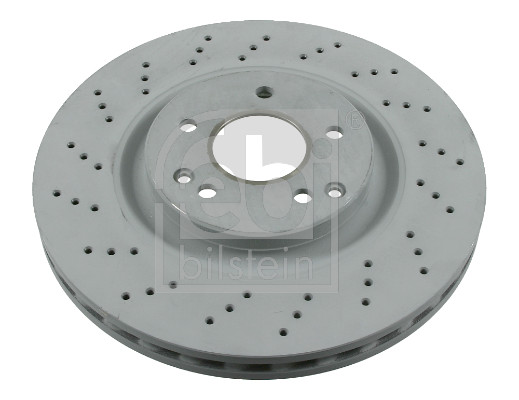 Febi 26107 2x Brake Discs Pair Vented