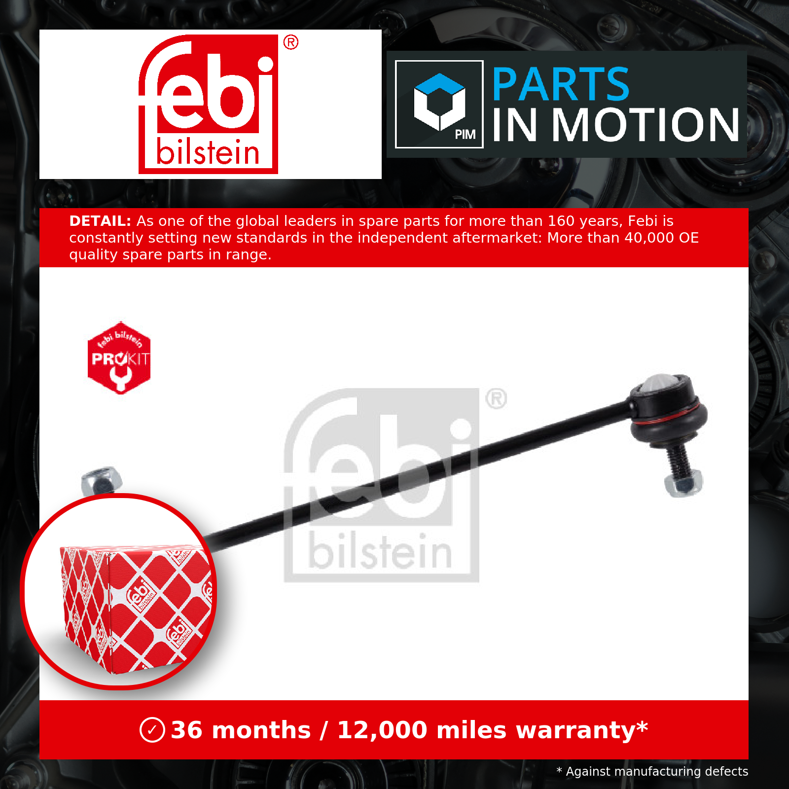 2x Febi Anti Roll Bar Link Front Left or Right 19518 [PM458795]