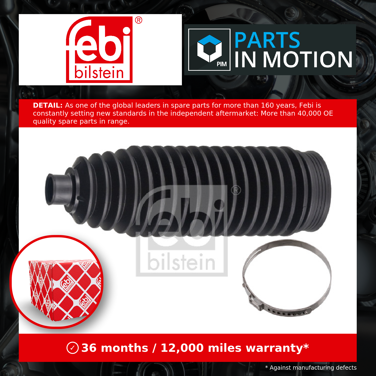 Febi Steering Rack Boot 31278 [PM493864]