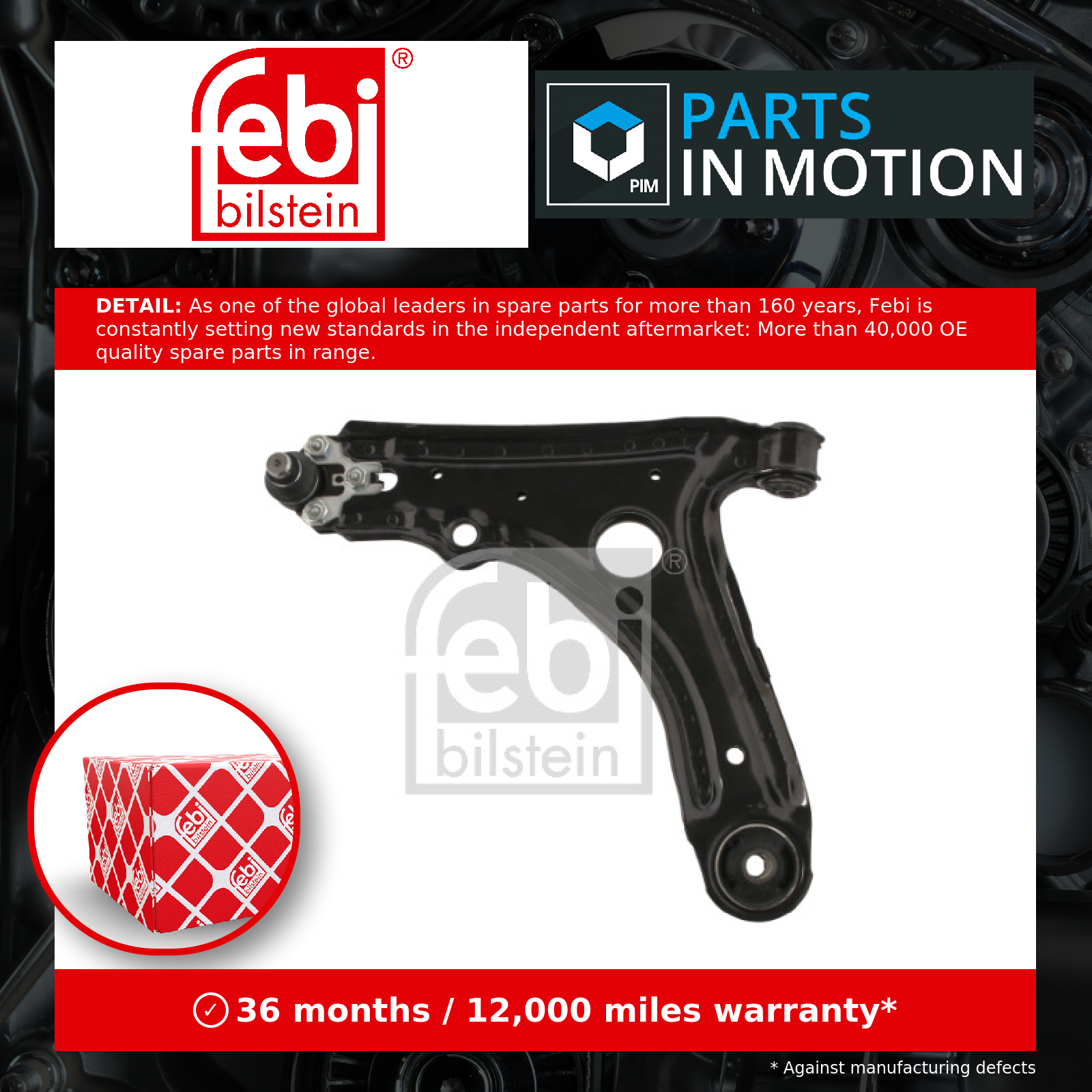 Febi Wishbone / Suspension Arm Front Lower, Left 37186 [PM495334]