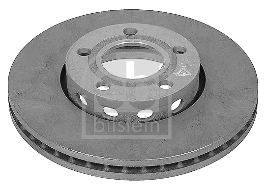 Febi 08458 2x Brake Discs Pair Vented