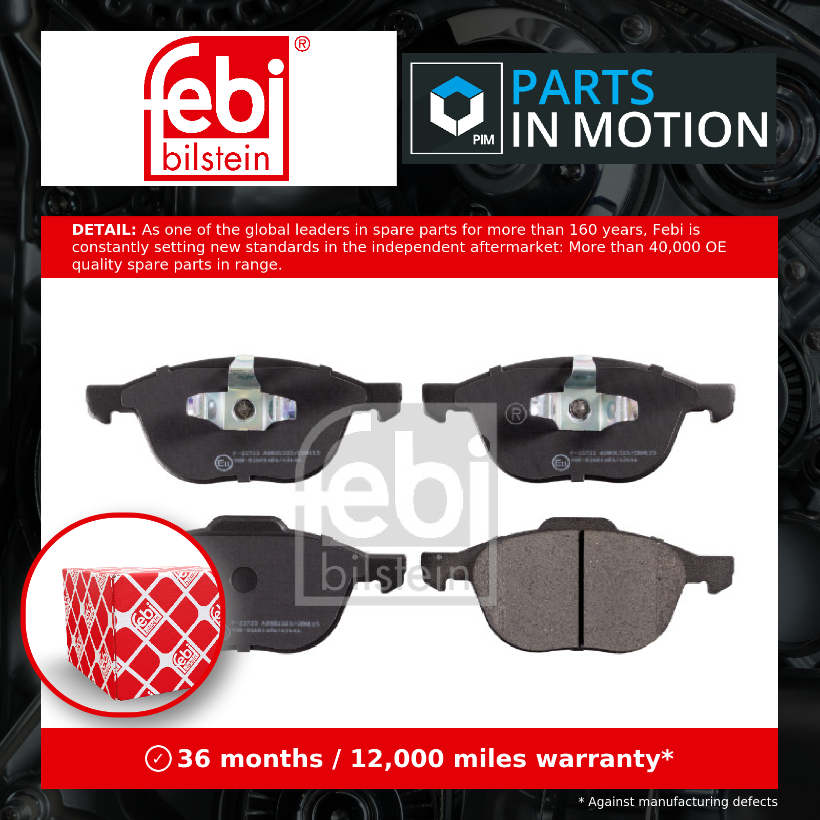 Febi Brake Pads Set Front 16479 [PM556916]