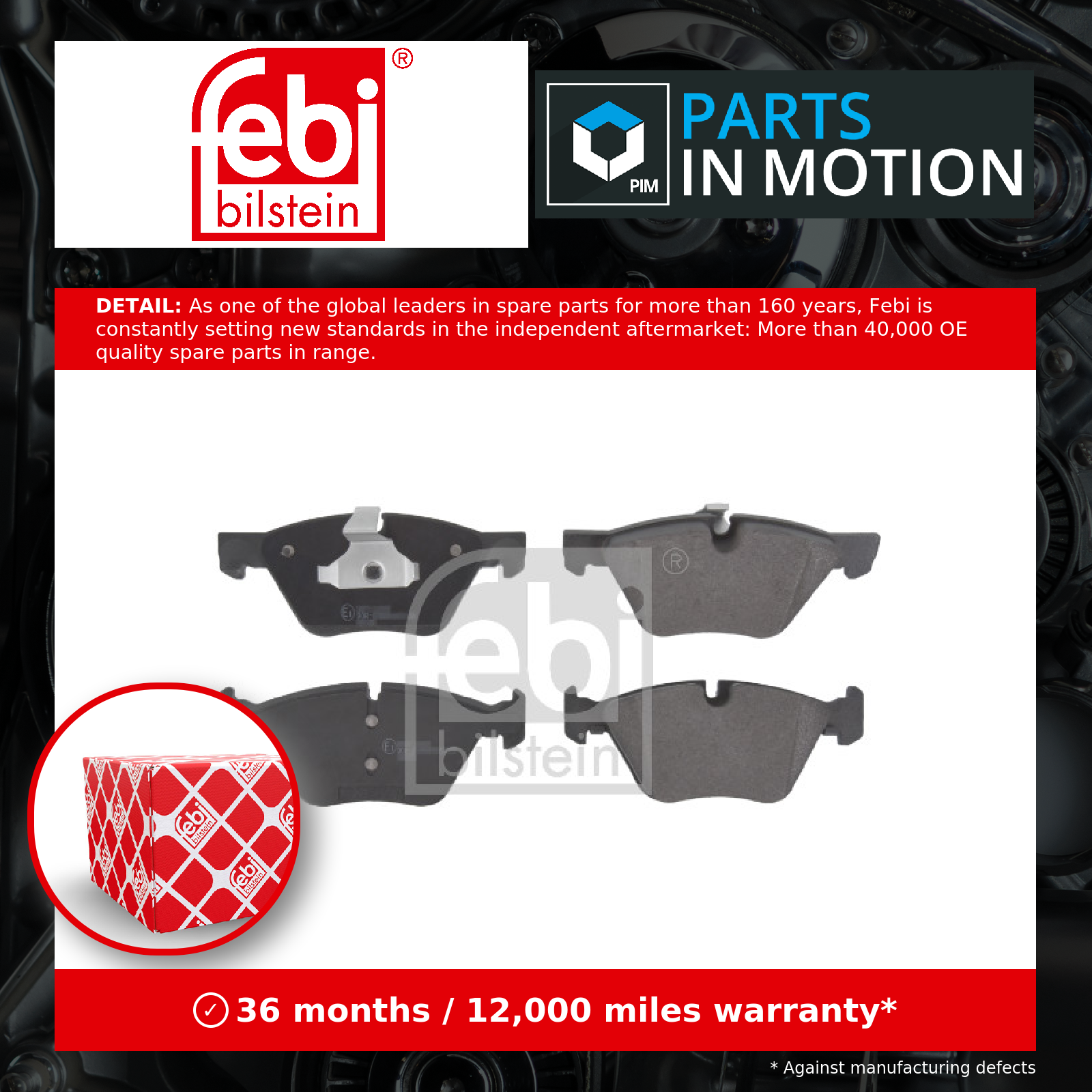 Febi Brake Pads Set Front 16825 [PM557182]
