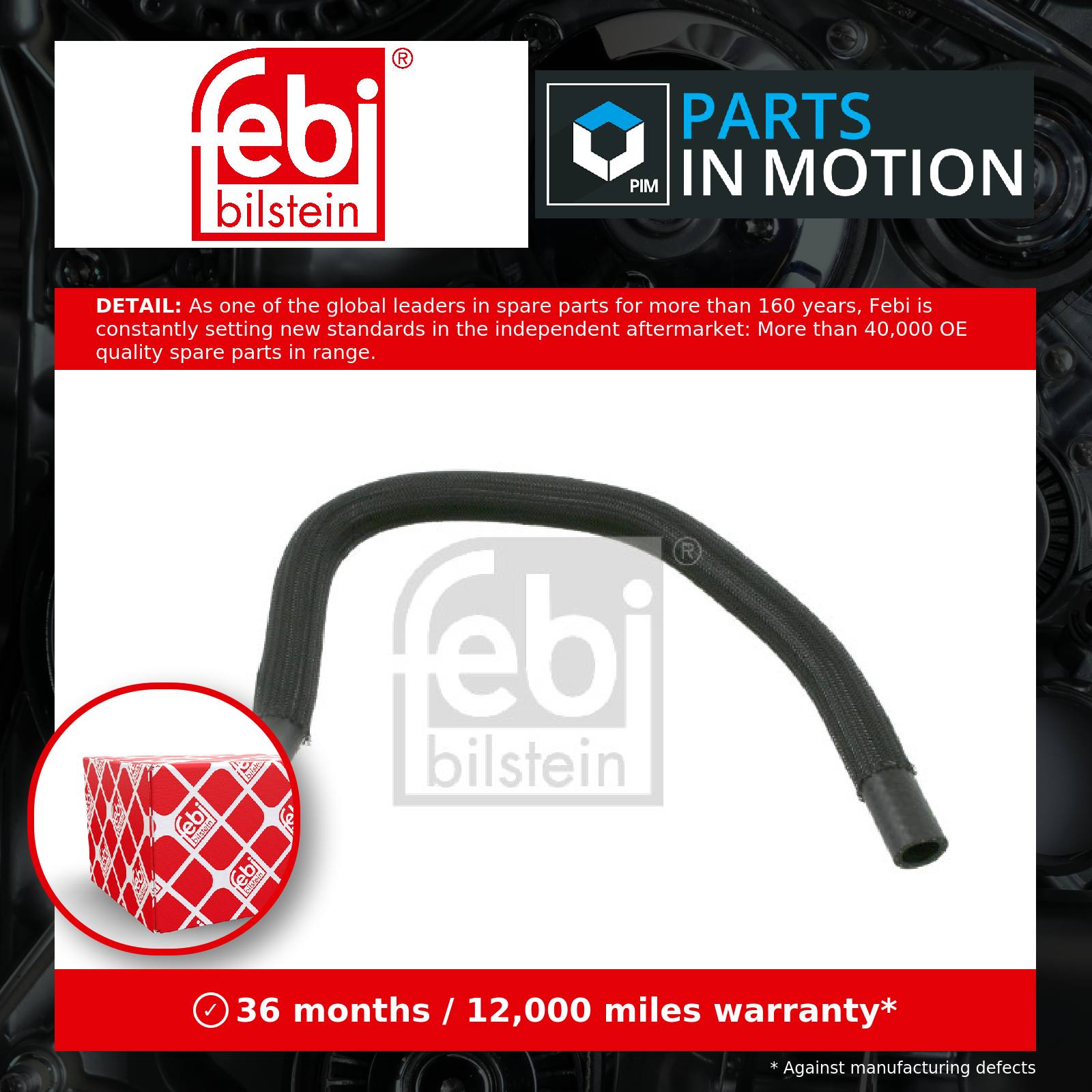 Febi Power Steering Pipe Hose 27341 [PM566998]