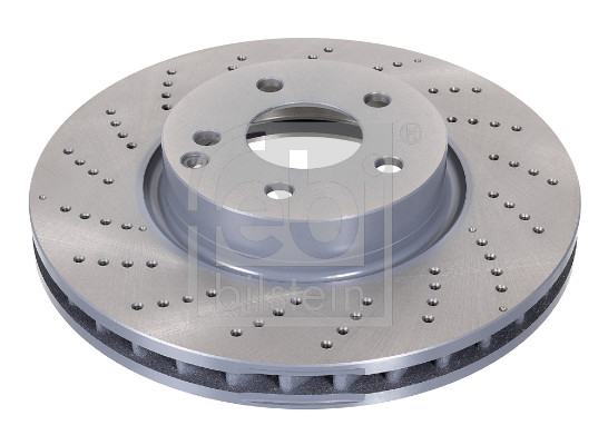 Febi 30553 2x Brake Discs Pair Vented