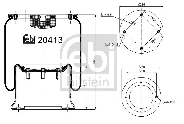 Febi 20413 Air Suspension Spring
