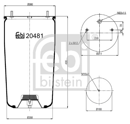 Febi 20481 Air Suspension Spring