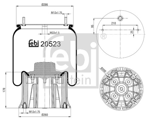 Febi 20523 Air Suspension Spring