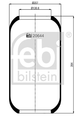 Febi 20644 Air Suspension Spring