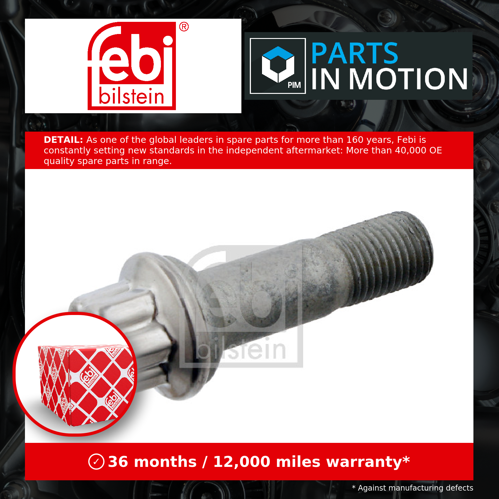 Febi Wheel Bolt / Stud / Nut 46672 [PM921695]
