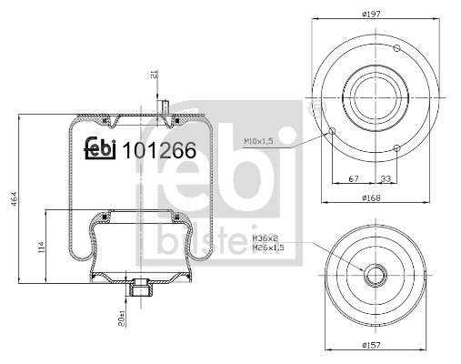 Febi 101266 Air Suspension Spring