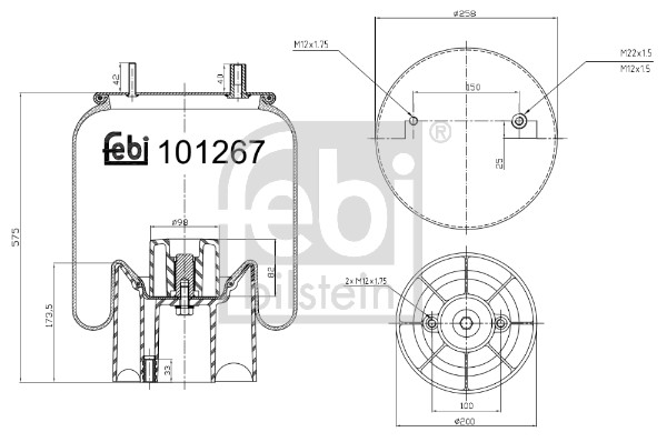 Febi 101267 Air Suspension Spring