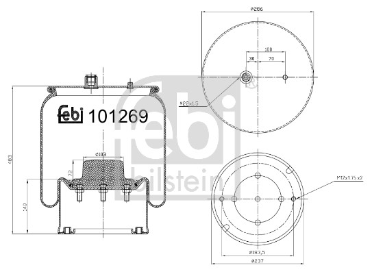 Febi 101269 Air Suspension Spring