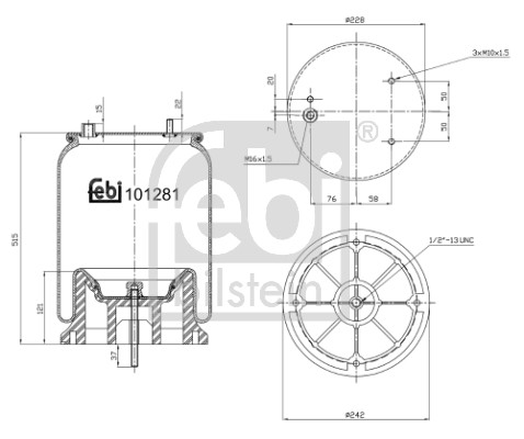 Febi 101281 Air Suspension Spring