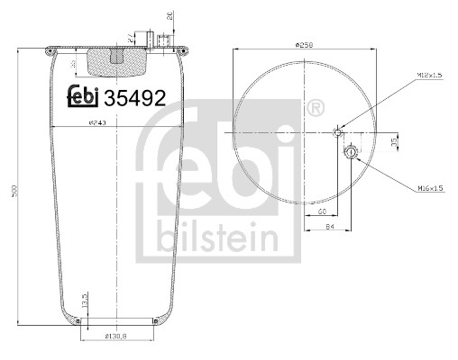 Febi 35492 Air Suspension Spring