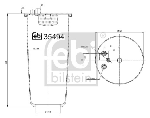 Febi 35494 Air Suspension Spring