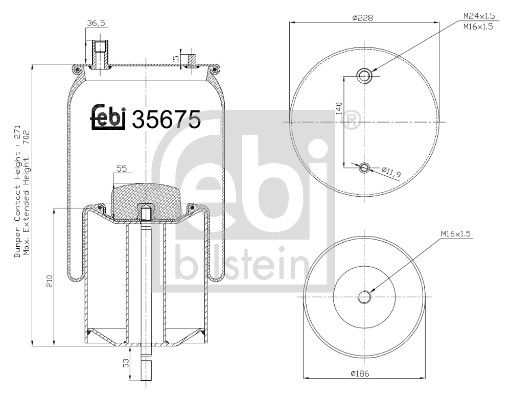 Febi 35675 Air Suspension Spring