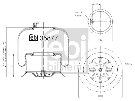 Febi 35877 Air Suspension Spring