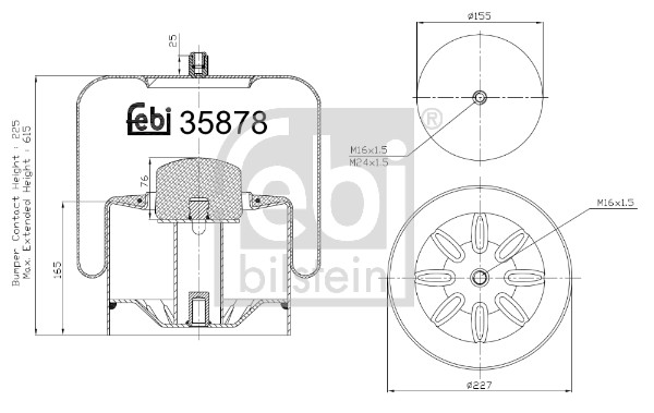 Febi 35878 Air Suspension Spring