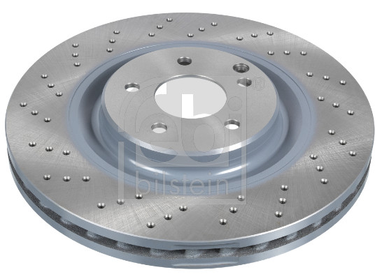 Febi 37516 2x Brake Discs Pair Vented
