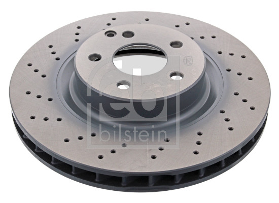 Febi 37725 2x Brake Discs Pair Vented