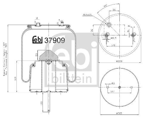 Febi 37909 Air Suspension Spring