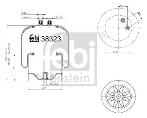 Febi 38323 Air Suspension Spring
