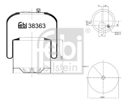 Febi 38363 Air Suspension Spring