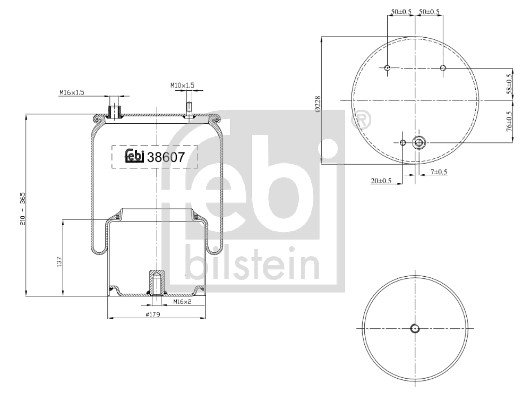 Febi 38607 Air Suspension Spring
