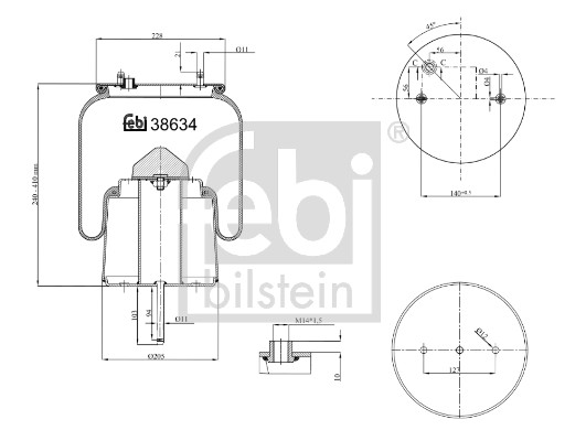 Febi 38634 Air Suspension Spring
