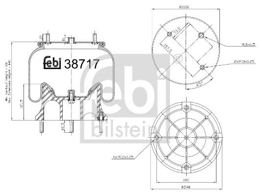 Febi 38717 Air Suspension Spring
