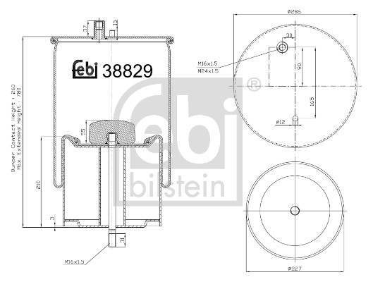Febi 38829 Air Suspension Spring
