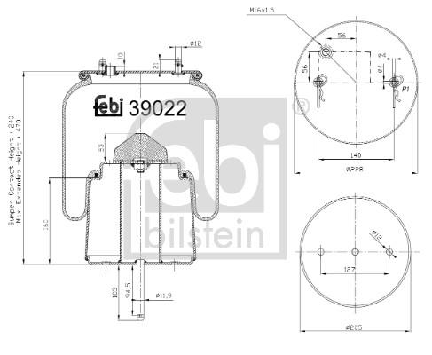 Febi 39022 Air Suspension Spring