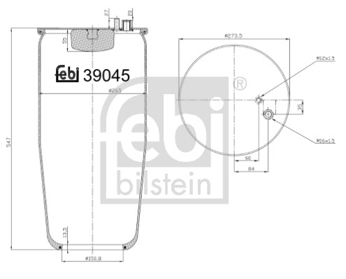 Febi 39045 Air Suspension Spring